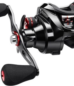 Piscifun Torrent Baitcaster Fishing Reel, 18LB Carbon Fiber Drag Baitcasting Reel, Magnetic Braking System Casting Reel, Available in 7.1:1 and 5.3:1