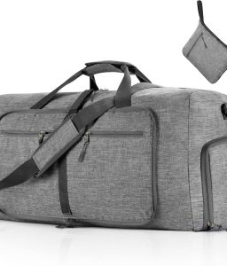 Travel Duffle Bag for Men, 65L 85L 115L Foldable Travel Duffel Bag with Shoes Compartment Overnight Bag for Men Women